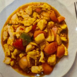 44 Pollo piccante peperoni e cipolla