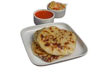Pupusa de zanahoria y queso