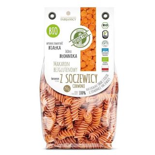 MAKARON (Z SOCZEWICY CZERWONEJ) ŚWIDEREK FUSILLI BEZGLUTENOWY BIO 250 g - FABIJAŃSCY