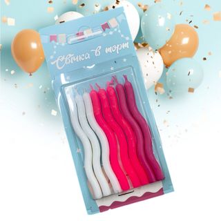 Хвилясті біло-рожеві 