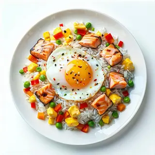 Riso con salmone
