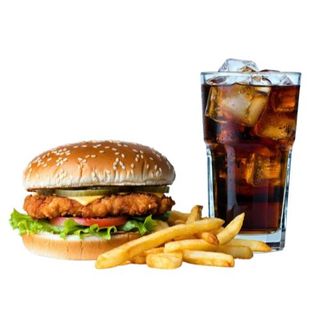 Hamburguesa de Pollo + Patatas Fritas+ Refresco