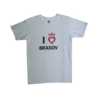 Tricou iLoveBrasov souvenir - Alb