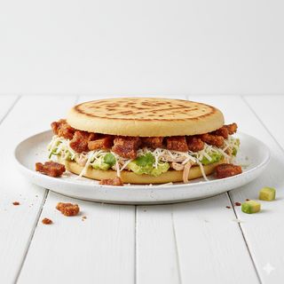 Arepa XL De Chicharrón Y Reina Pepiada (1 Ud.)