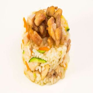 Riso pollo e verdure