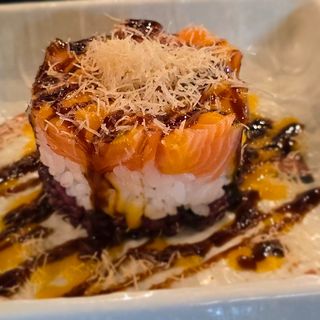 049 Budino riso nero salmone