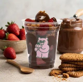 Vaso grande de fresas