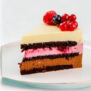 Felie Tort Mousse cu fructe de padure