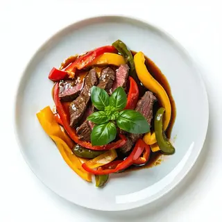 Manzo con peperoni