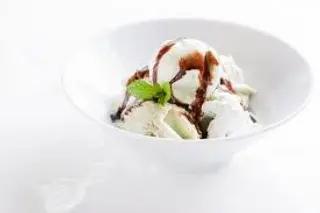 Ice Cream Scoops with Syrup