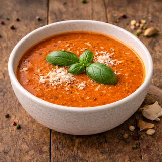 Krem pomidorowy z bazylią i parmezanem