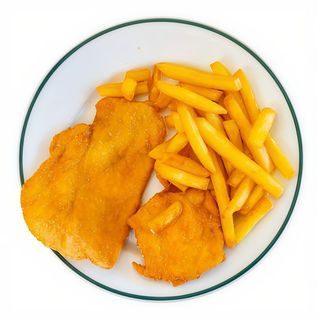 Pechuga Pollo Frita con Patatas