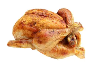 Un Poulet Rôti Entier Sec