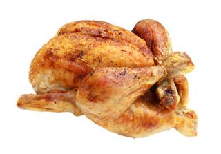 Un Poulet Rôti Entier Sec