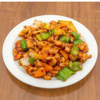 Pollo con salsa picante