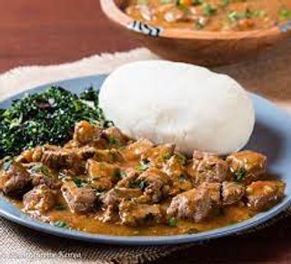 Beef Ugali with Managu