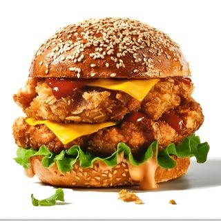 Double chicken burger