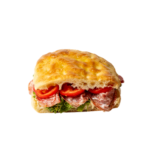 Finocchiona, crema di tartufo, rucola e pomodoro