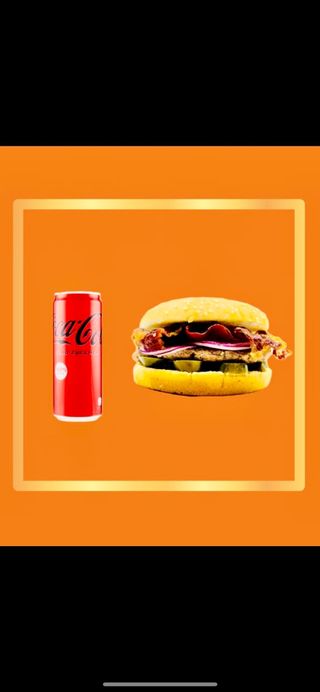 Hamburger speck e bibita in omaggio