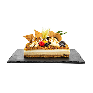 Tort cheesecake fara zahar cu nuca si caramel sarat 500g