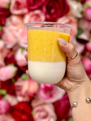 Mango tea con panna cotta alla vaniglia