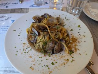 Spaghetti alle vongole veraci e tartufo