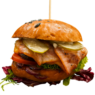 ALL DOUBLE SMASHED BURGER CU CARTOFI PROASPETI PRAJITI (NECONGELATI)