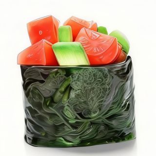 Gunkan atún, aguacate, teriyaki y arroz crujiente (1 ud.)