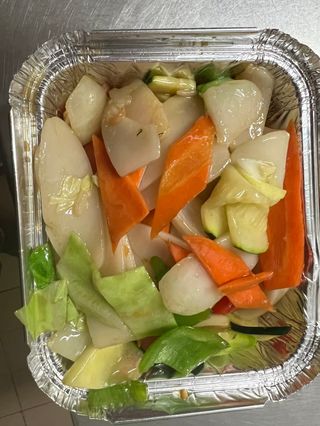 Gnocchi di riso co gamberi  虾年糕