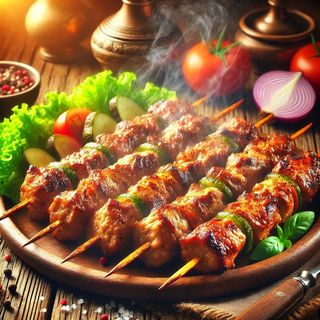 Шашлик свинячій 300г (з гарниром)