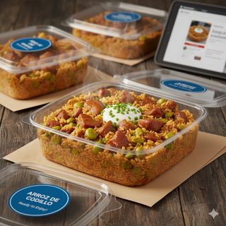 Arroz de codillo con habitas baby (2 raciones)