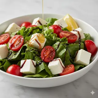 Ensalada de tomate y rúcula