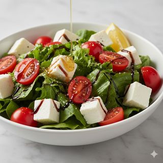 Ensalada de tomate y rúcula