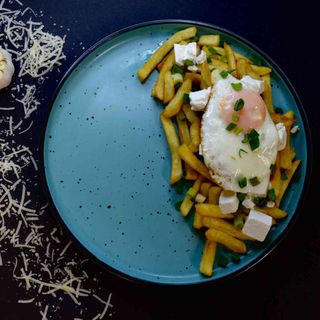 Loaded Fries Mediterranean Egg