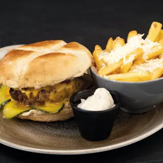 Hamburguesa doble con queso