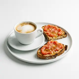 Café O Té + Tostada (Tomate Y Aceite)