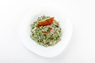 Spatzle agli spinaci speck e formaggio 