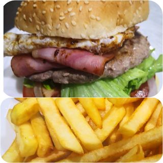 Combo Burguer Ternera Doble y patatas