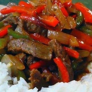 Ternera con pimientos