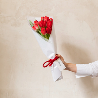 Ramo de tulipanes rojos. 8u