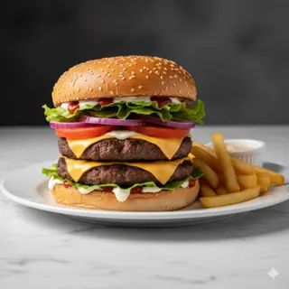 Hamburguesa doble (300 g.)