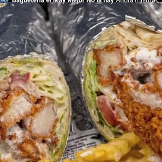 Fajita De Pollo Empanado  Con Patatas