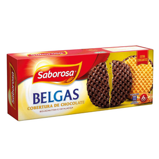 Bolacha Saborosa Belga Cobertura Choco 220g