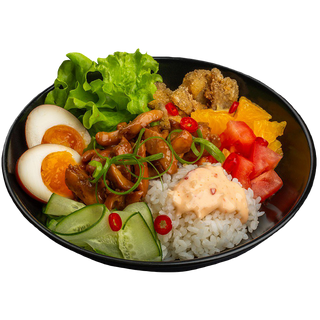 Боул з куркою теріякі з апельсином(дост)