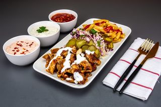 Shaorma la farfurie de pui