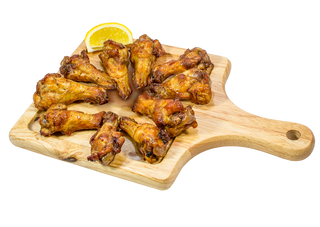 Пържени пилешки крилца гланцирани със сос терияки (500г)