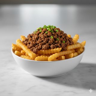 Ración de patatas con carne (grande)