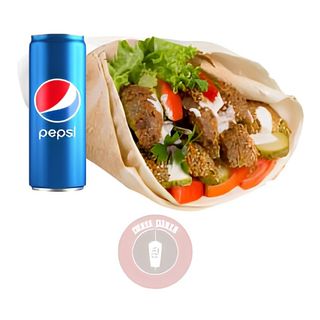 Falafel la lipie + Pepsi