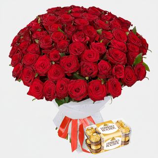 75 червоних троянд