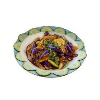Berenjena con cerdo picado de salsa yuxiang